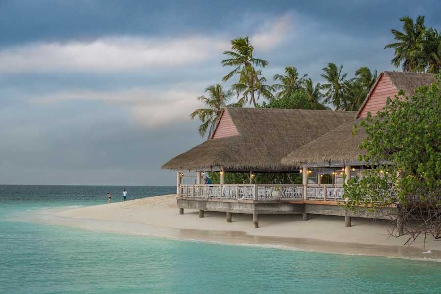 Family at a calm coastal destination with natural surroundings