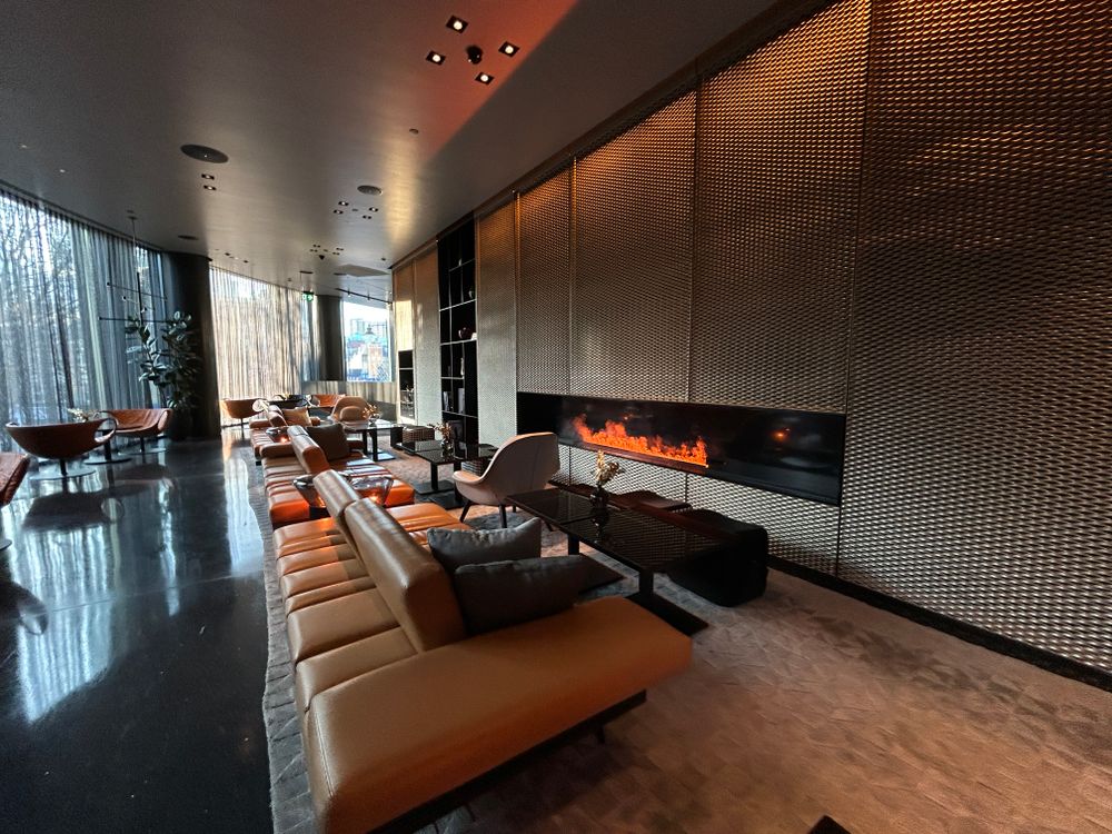Hotel terrace at dusk — property engagement with Conscious Travel